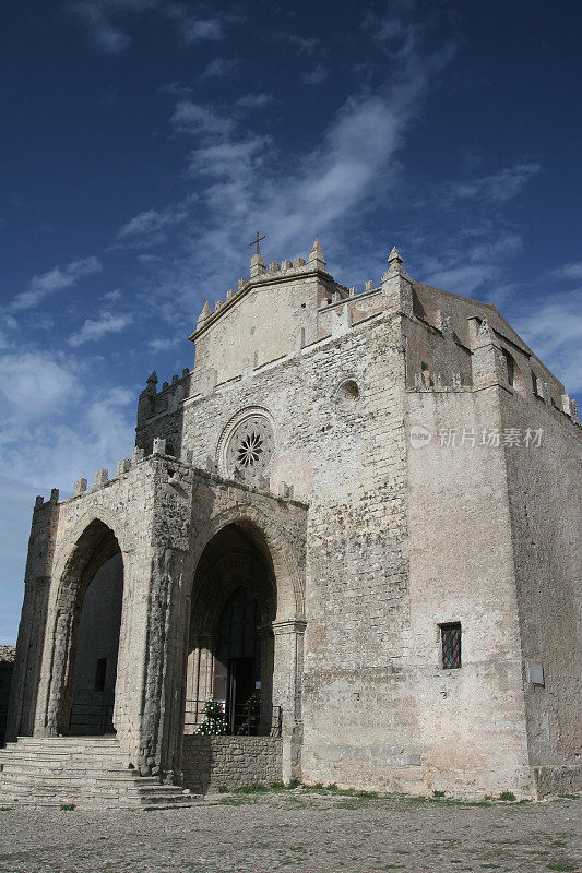 教堂矩阵在Erice, Sicily